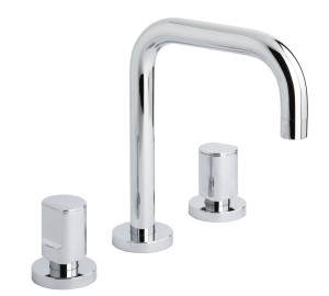 Batería de lavabo caño recto